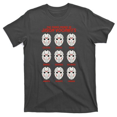 Funny Halloween The Many Moods Of Jason Voorhees T-Shirt