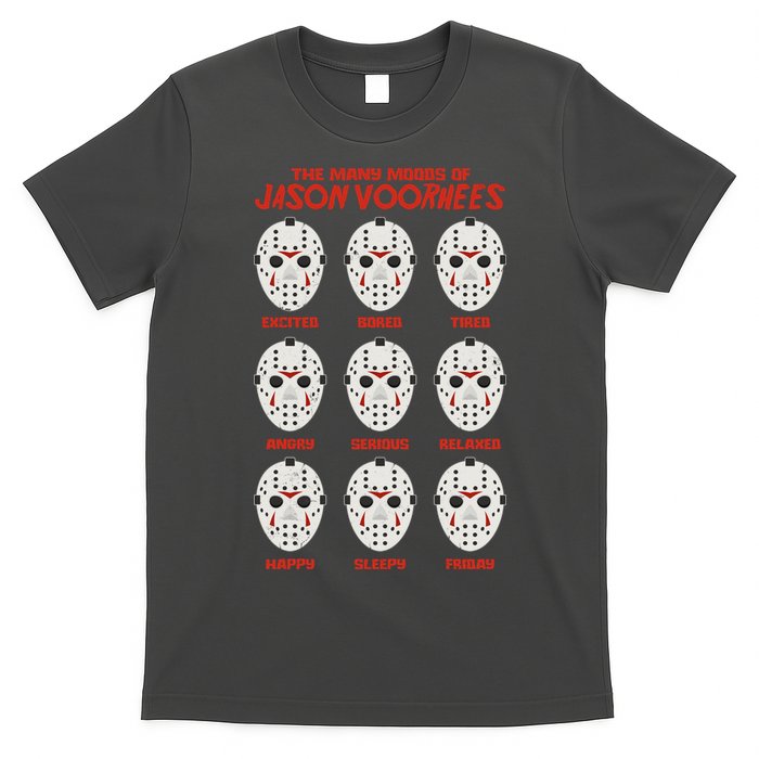 Funny Halloween The Many Moods Of Jason Voorhees T-Shirt