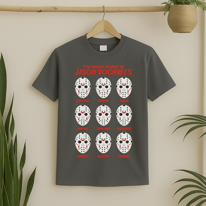 Funny Halloween The Many Moods Of Jason Voorhees T-Shirt