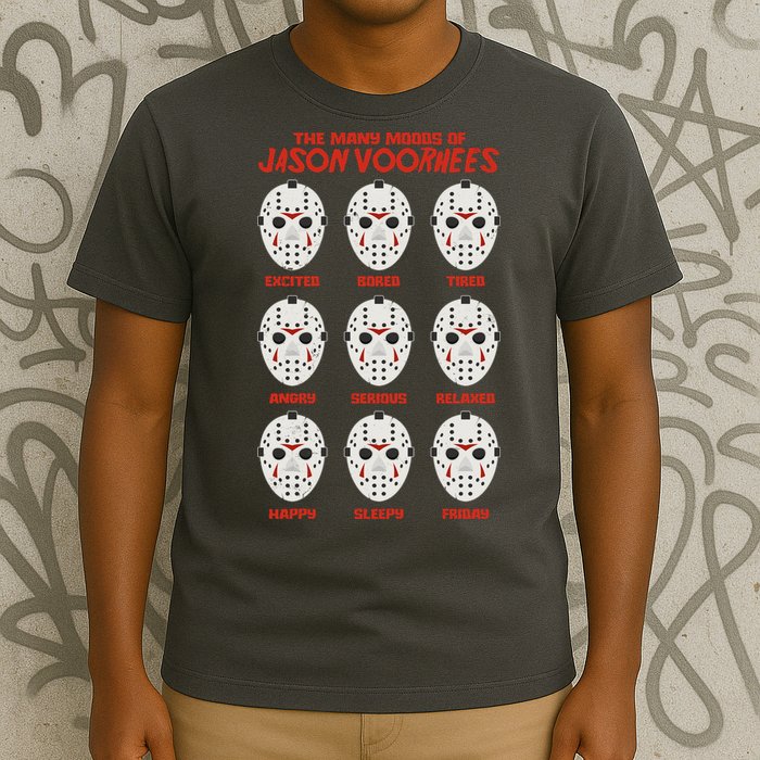 Funny Halloween The Many Moods Of Jason Voorhees T-Shirt