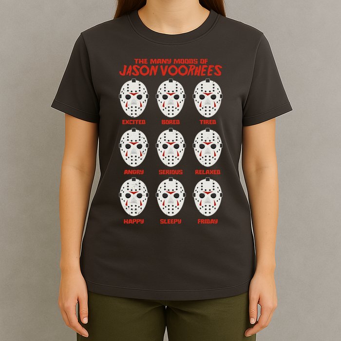 Funny Halloween The Many Moods Of Jason Voorhees T-Shirt
