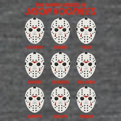 Funny Halloween The Many Moods Of Jason Voorhees T-Shirt