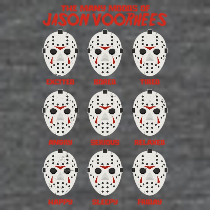 Funny Halloween The Many Moods Of Jason Voorhees T-Shirt