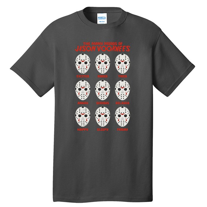 Funny Halloween The Many Moods Of Jason Voorhees Tall T-Shirt