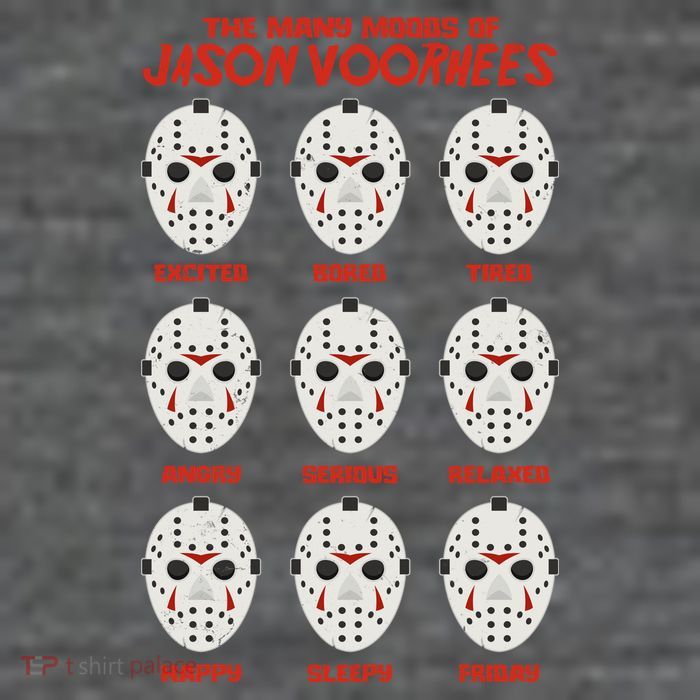 Funny Halloween The Many Moods Of Jason Voorhees Tall T-Shirt