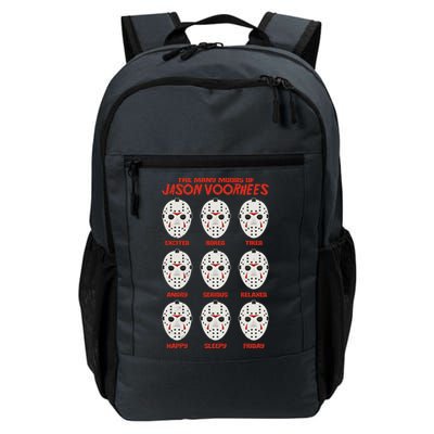 Funny Halloween The Many Moods Of Jason Voorhees Backpack