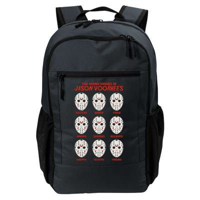 Funny Halloween The Many Moods Of Jason Voorhees Daily Commute Backpack