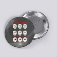 Funny Halloween The Many Moods Of Jason Voorhees Button