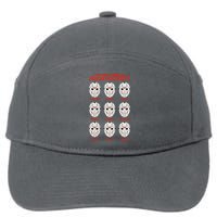 Funny Halloween The Many Moods Of Jason Voorhees 7-Panel Snapback Hat