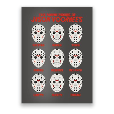 Funny Halloween The Many Moods Of Jason Voorhees Poster