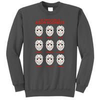 Funny Halloween The Many Moods Of Jason Voorhees Tall Sweatshirt