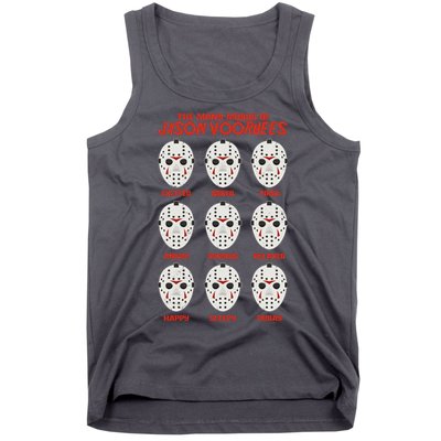 Funny Halloween The Many Moods Of Jason Voorhees Tank Top