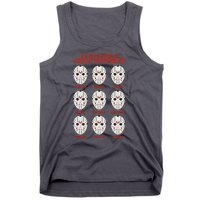 Funny Halloween The Many Moods Of Jason Voorhees Tank Top