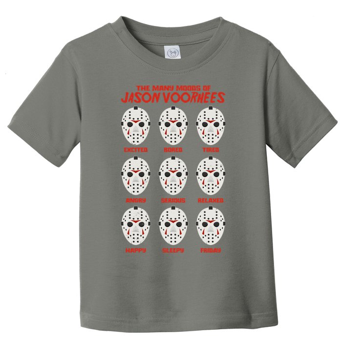 Funny Halloween The Many Moods Of Jason Voorhees Toddler T-Shirt