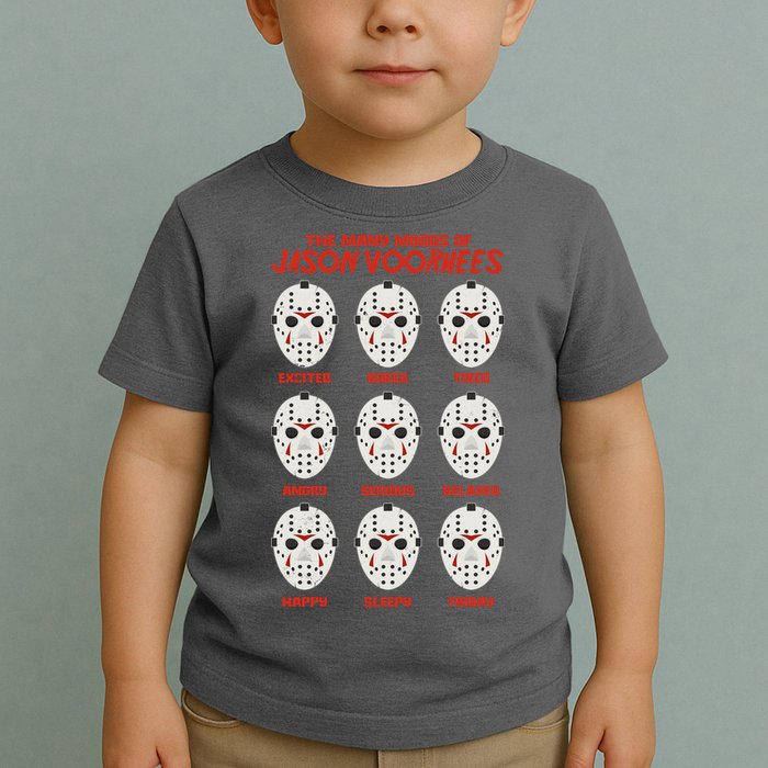 Funny Halloween The Many Moods Of Jason Voorhees Toddler T-Shirt