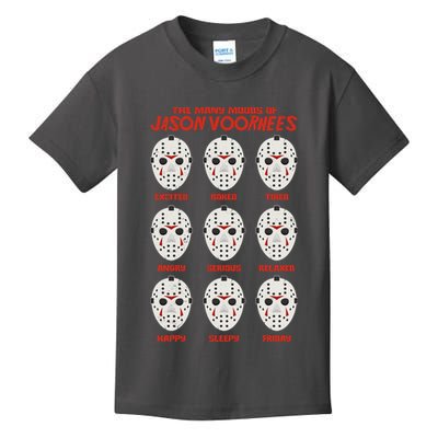 Funny Halloween The Many Moods Of Jason Voorhees Kids T-Shirt