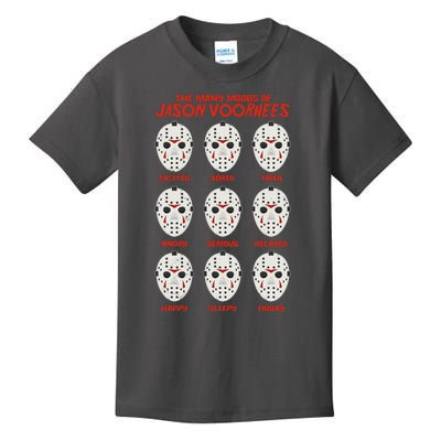 Funny Halloween The Many Moods Of Jason Voorhees Kids T-Shirt