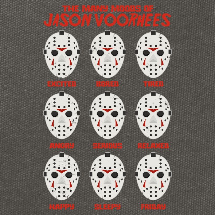Funny Halloween The Many Moods Of Jason Voorhees Cotton Canvas Backpack
