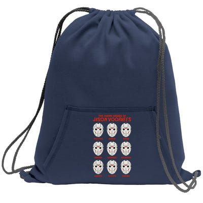 Funny Halloween The Many Moods Of Jason Voorhees Sweatshirt Cinch Pack Bag