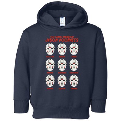 Funny Halloween The Many Moods Of Jason Voorhees Toddler Hoodie