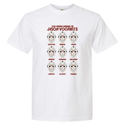 Funny Halloween The Many Moods Of Jason Voorhees Garment-Dyed Heavyweight T-Shirt