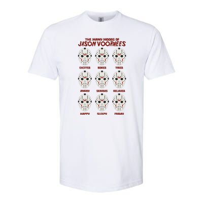 Funny Halloween The Many Moods Of Jason Voorhees Softstyle CVC T-Shirt