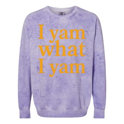 Funny Holidays Thanksgiving I Yam What I Yam Colorblast Crewneck Sweatshirt