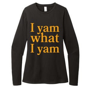 Funny Holidays Thanksgiving I Yam What I Yam Womens CVC Long Sleeve Shirt