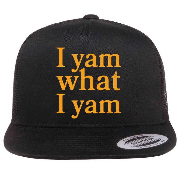 Funny Holidays Thanksgiving I Yam What I Yam Flatbill Hat