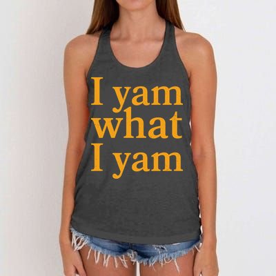 Funny Holidays Thanksgiving I Yam What I Yam Women's Knotted Racerback Tank