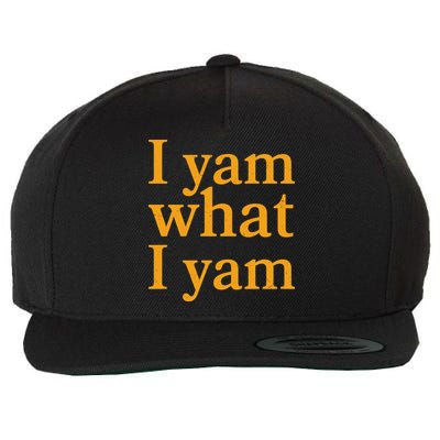 Funny Holidays Thanksgiving I Yam What I Yam Wool Snapback Cap