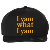 Funny Holidays Thanksgiving I Yam What I Yam Wool Snapback Cap