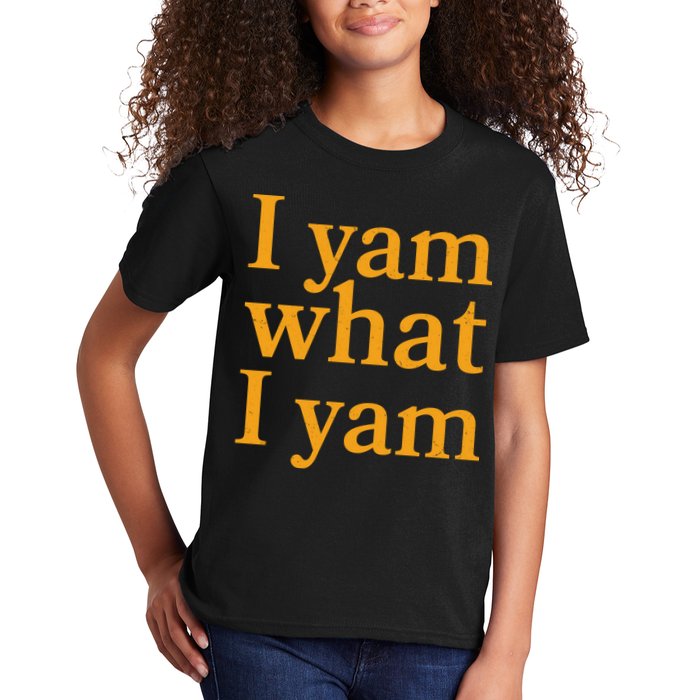 Funny Holidays Thanksgiving I Yam What I Yam Kids T-Shirt