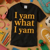 Funny Holidays Thanksgiving I Yam What I Yam Kids T-Shirt