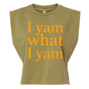 Funny Holidays Thanksgiving I Yam What I Yam Garment-Dyed Women's Muscle Tee