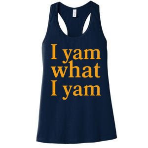 Funny Holidays Thanksgiving I Yam What I Yam Women's Racerback Tank