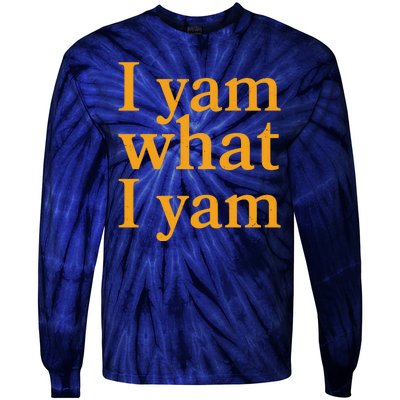 Funny Holidays Thanksgiving I Yam What I Yam Tie-Dye Long Sleeve Shirt