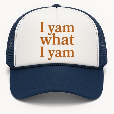 Funny Holidays Thanksgiving I Yam What I Yam Trucker Hat