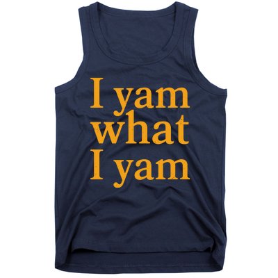 Funny Holidays Thanksgiving I Yam What I Yam Tank Top