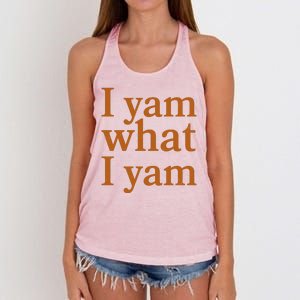 Funny Holidays Thanksgiving I Yam What I Yam Women's Knotted Racerback Tank