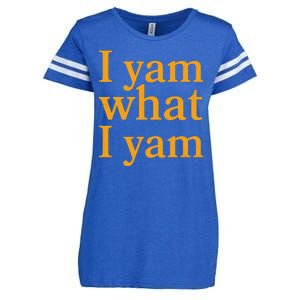 Funny Holidays Thanksgiving I Yam What I Yam Enza Ladies Jersey Football T-Shirt