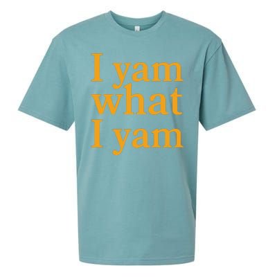 Funny Holidays Thanksgiving I Yam What I Yam Sueded Cloud Jersey T-Shirt