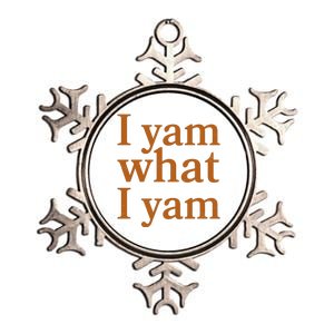 Funny Holidays Thanksgiving I Yam What I Yam Metallic Star Ornament