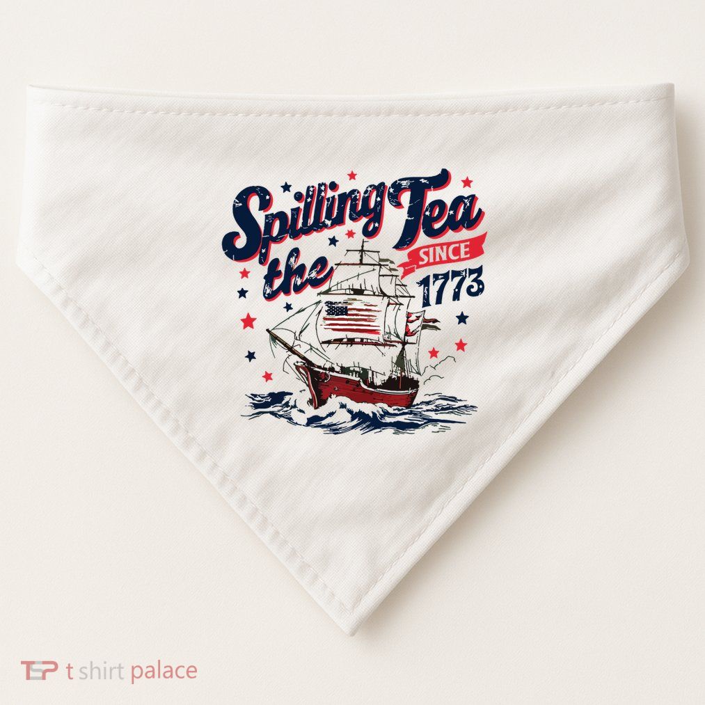 Funny History Teacher 4th July USA-Made Doggie Bandana