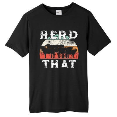 Farmer Herd That Cow Lover Farmer Tall Fusion ChromaSoft Performance T-Shirt