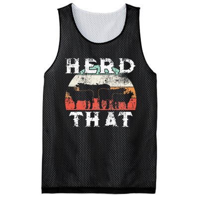 Farmer Herd That Cow Lover Farmer Mesh Reversible Basketball Jersey Tank