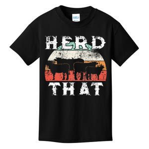 Farmer Herd That Cow Lover Farmer Kids T-Shirt