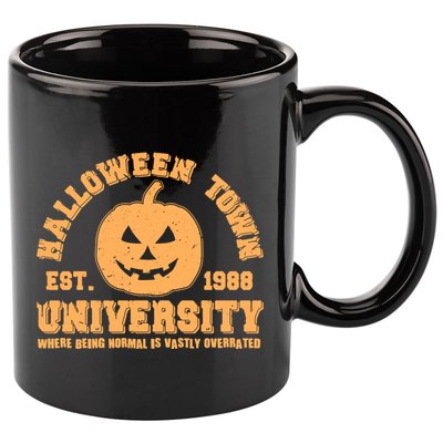 Funny Halloween Town University Est 1988 Where Being Normal Is Vastly Overrated 11oz C Handle Ceramic Mug