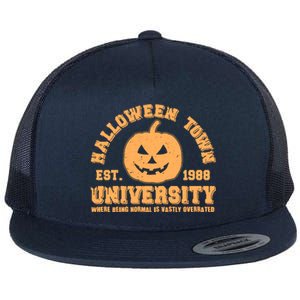 Funny Halloween Town University Est 1988 Where Being Normal Is Vastly Overrated Flat Bill Trucker Hat