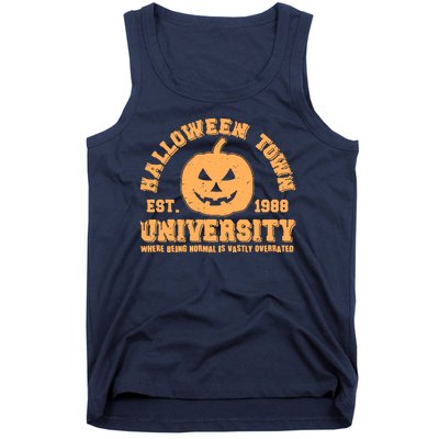 Funny Halloween Town University Est 1988 Where Being Normal Is Vastly Overrated Tank Top